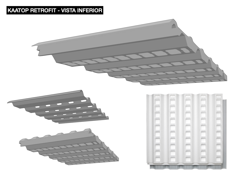 KAATOP RETROFIT 1/2 SANDUÍCHE TRAPEZOIDAL TÉRMICA PLANTÁVEL - NÚCLEO EM EPS 80 MM