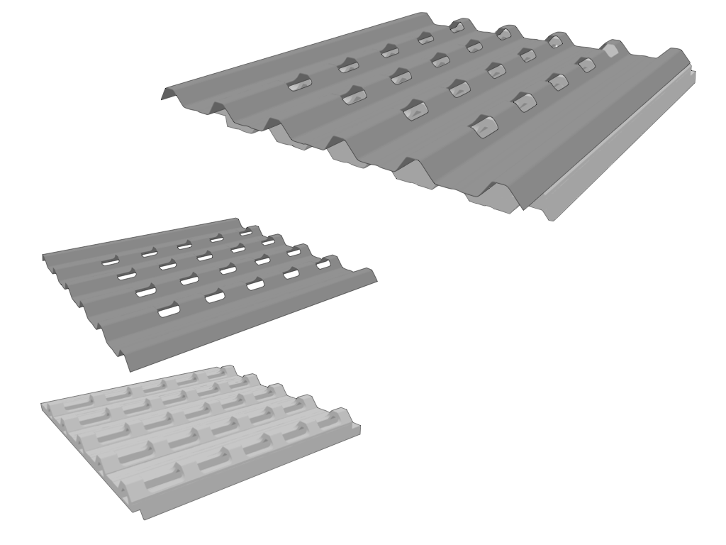 KAATOP RETROFIT 1/2 SANDUÍCHE TRAPEZOIDAL TÉRMICA PLANTÁVEL - NÚCLEO EM EPS 80 MM