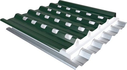 KAATOP TELHA SANDUÍCHE TRAPEZOIDAL TÉRMICA PLANTÁVEL - NÚCLEO EM EPS 80 MM